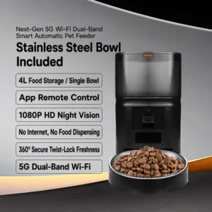 TendraPet Q9 5G Dual-Band Smart Automatic Pet Feeder